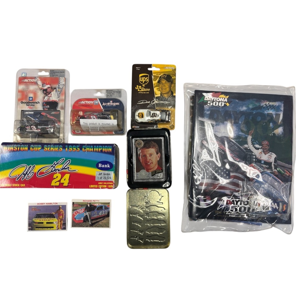 Assorted NASCAR Memorabilia Lot with Dale Earnhardt, Rusty Wallace, Jeff Gordon